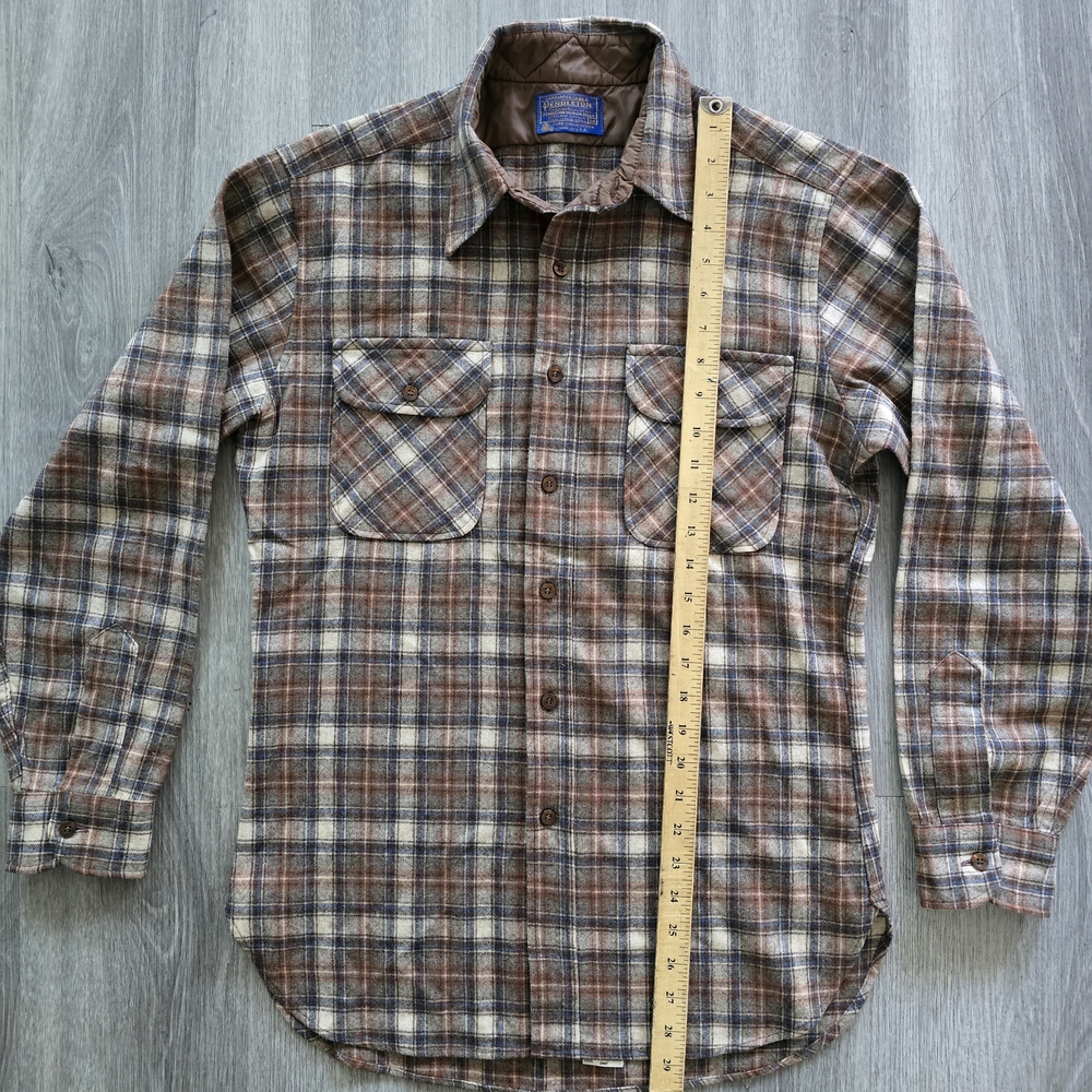 Pendleton Brown And Cream Plaid Button Down Shirt - image 4
